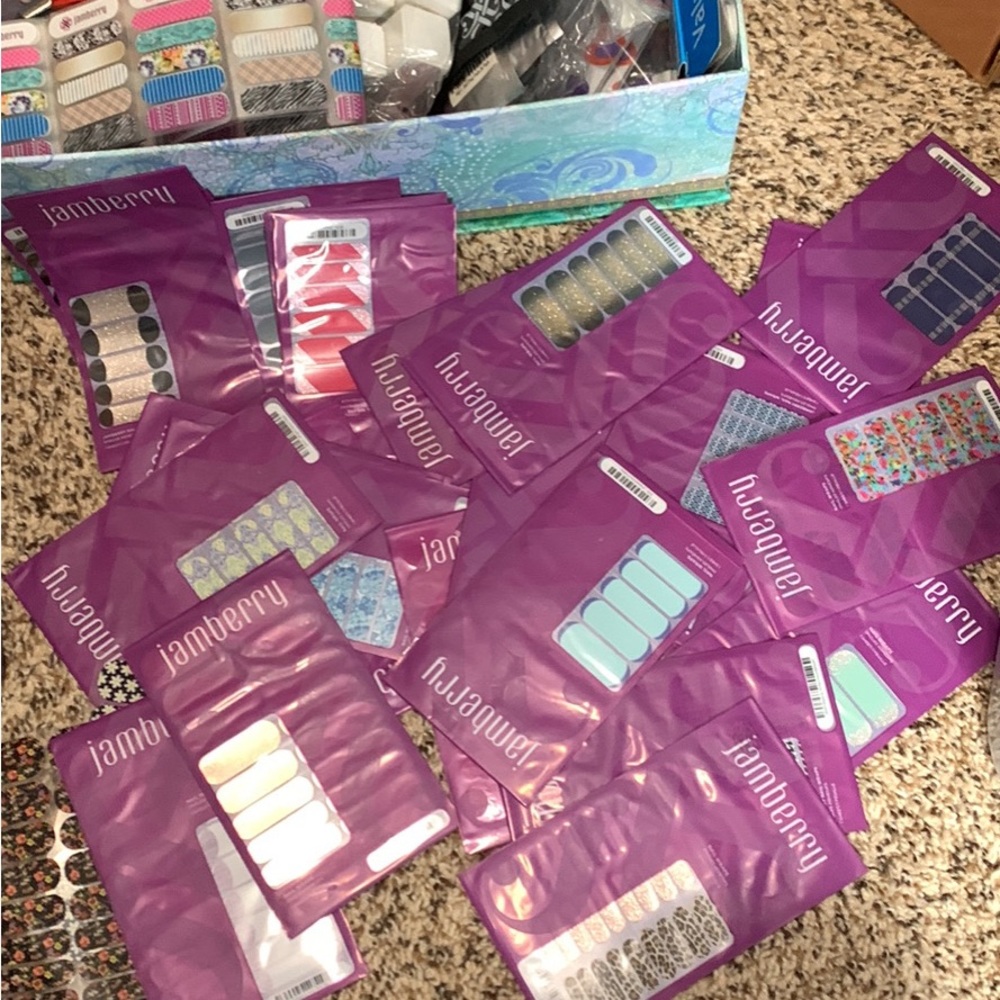 Large Bundle Of Jamberry Nail Wraps And Accessories